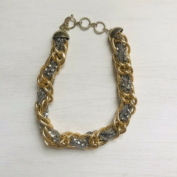 NWOT Chunky gold/silver chain  Necklace - Picture 1 of 7